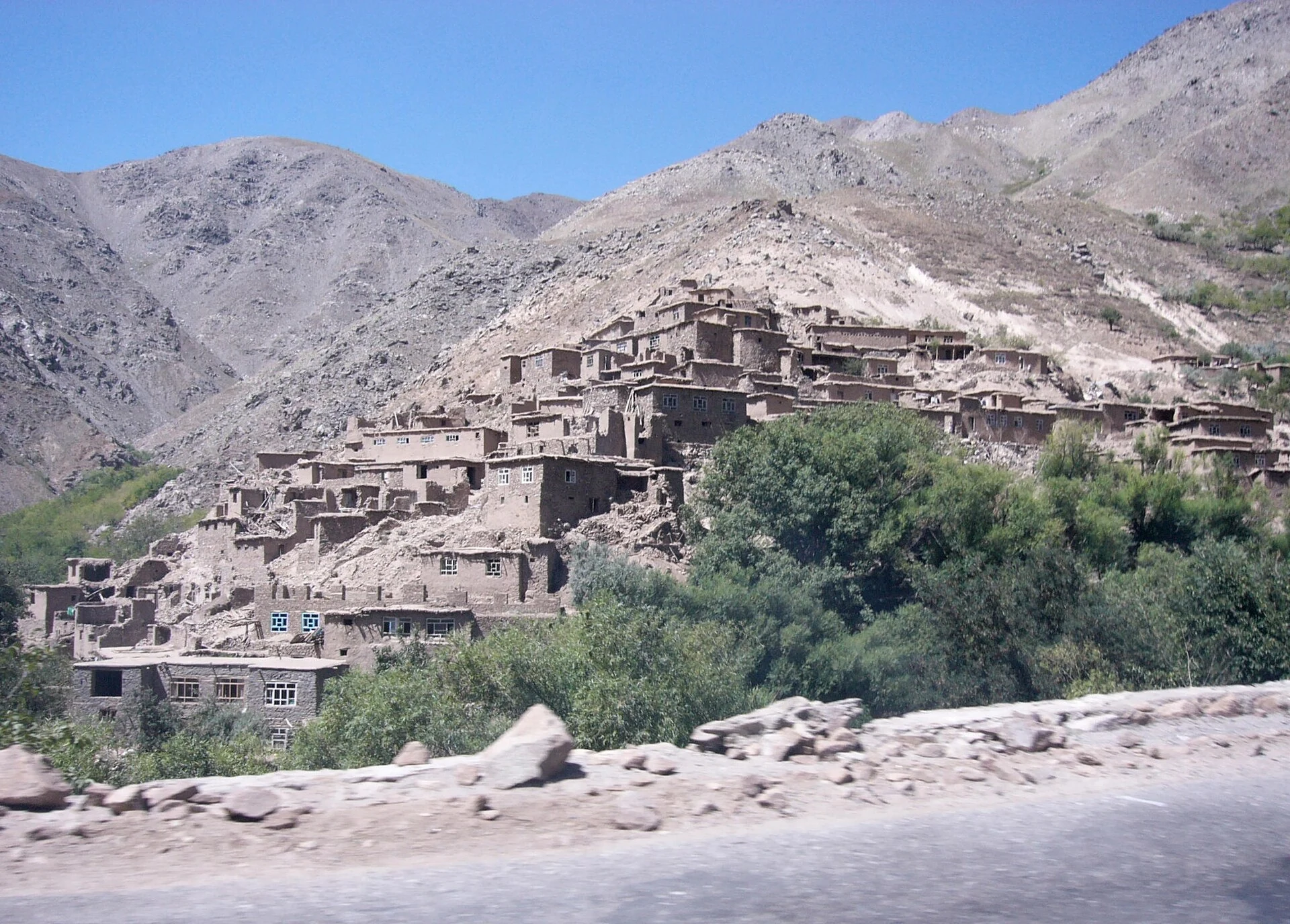 A village on the southern Salang road, Parwan